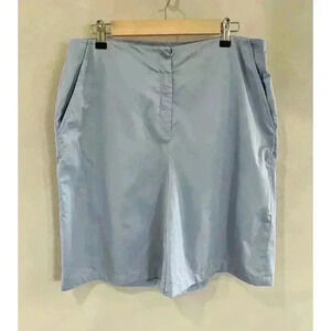 Misook Knee Length Women’s Bermuda Shorts Light Blue Wide Leg Medium M